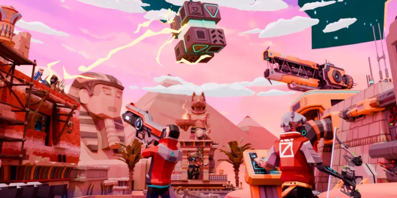 Shmooter Anubis map: desert city with pyramids under attack