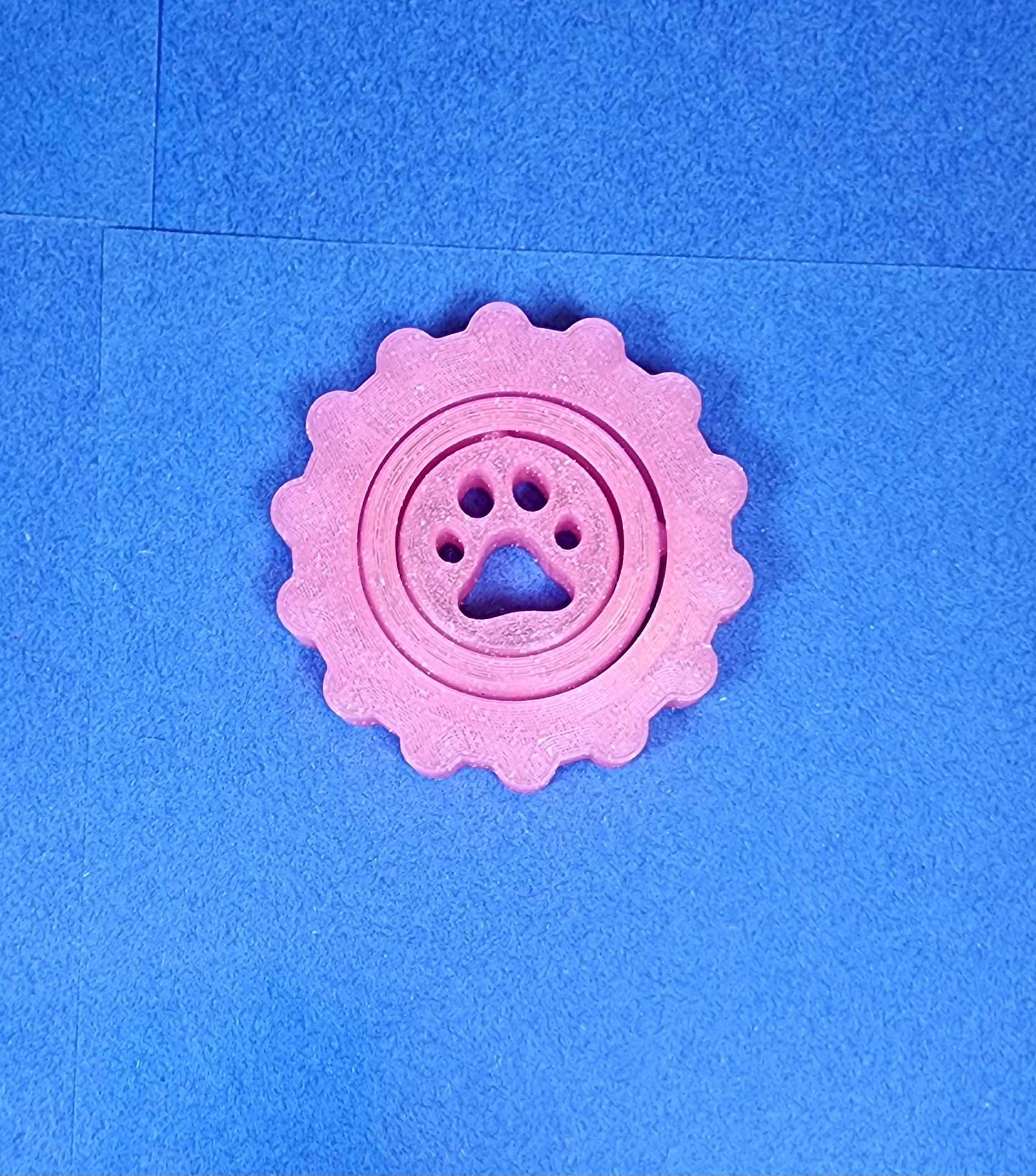Paw Print Spinner Keychain
