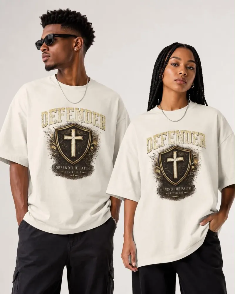 Defender Shield Oversized Christian T-Shirt