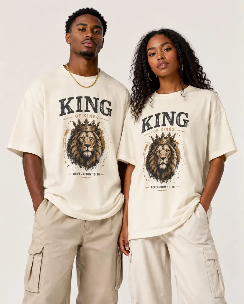 King of Kings Lion Oversized Christian T-Shirt
