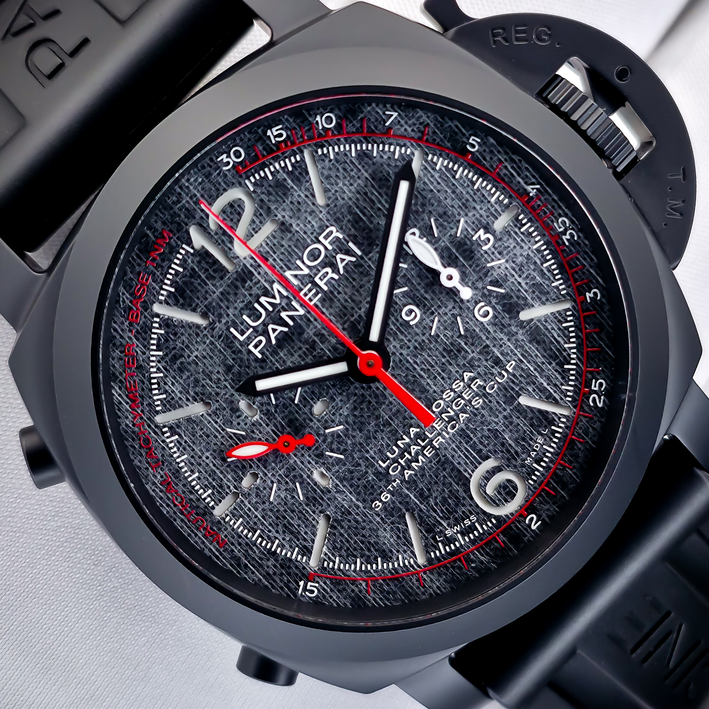 PANERAI LUMINOR LUNA ROSSA CHRONO FLYBACK | REF. PAM01037 | 44MM | GREY DIAL | FULL SET