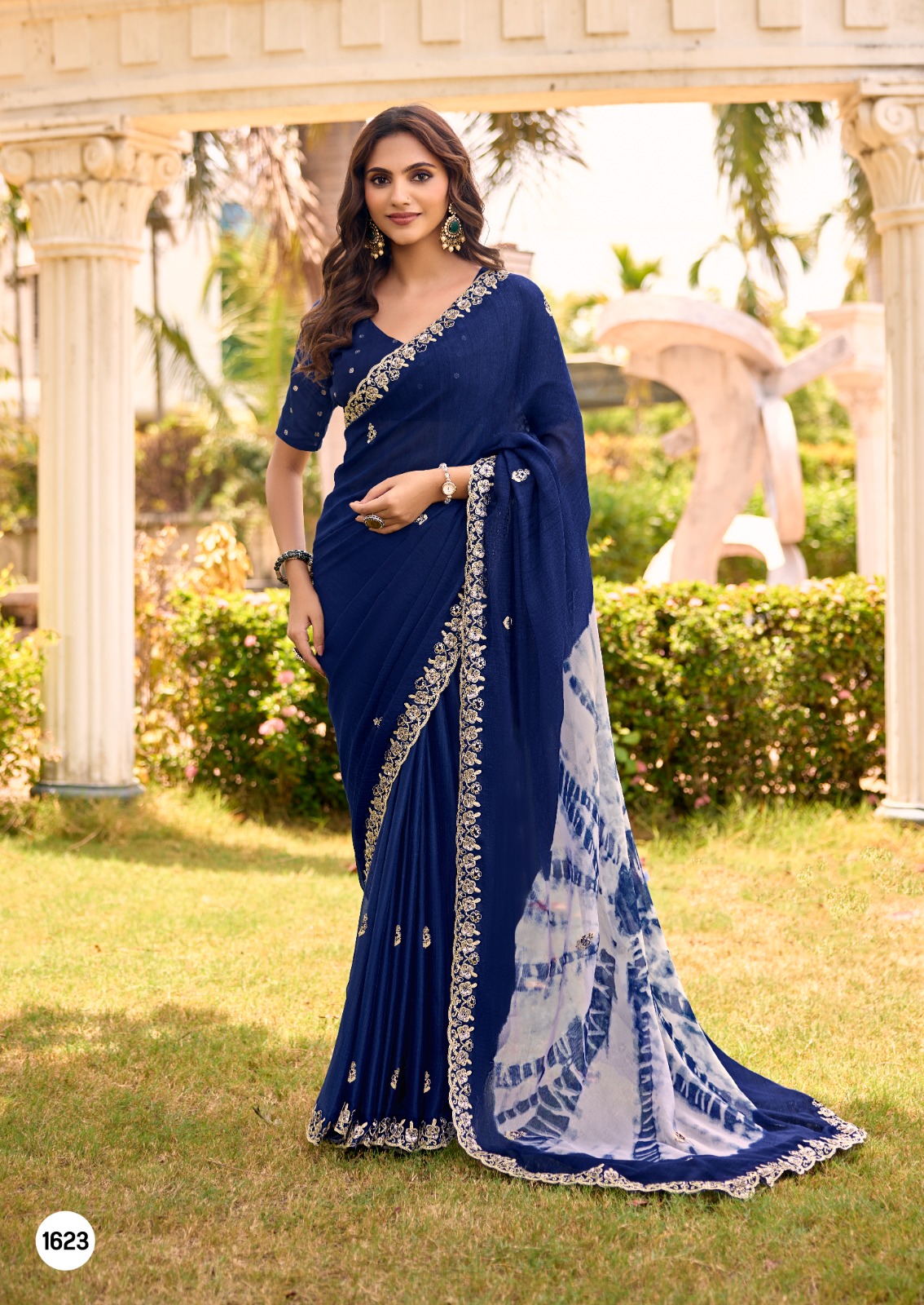 ELEGANT SHIBORI BANDHEJ GEORGETTE- PREBOOKING 
