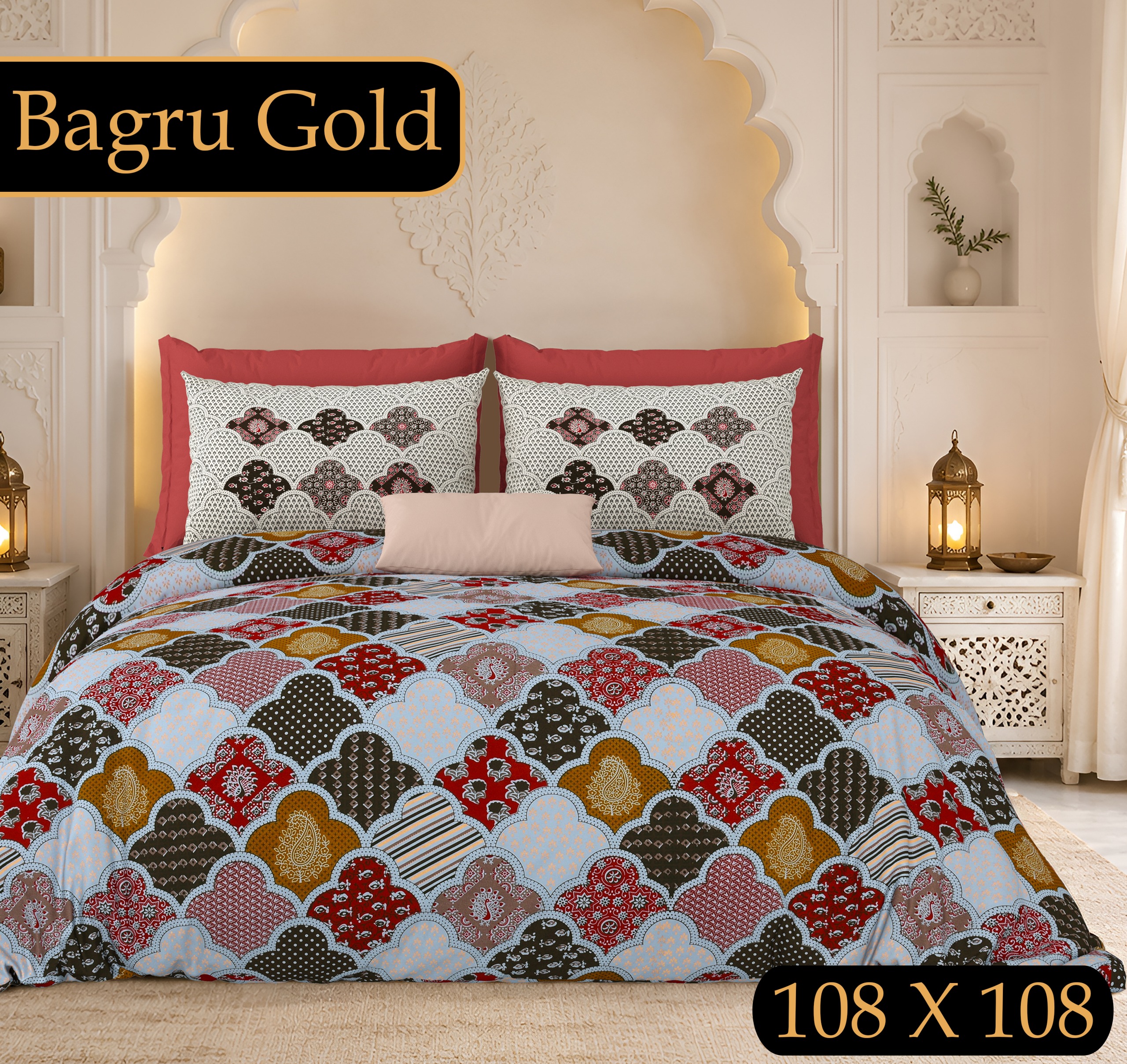 PURE COTTON BAGRU PRINT BEDSHEET A