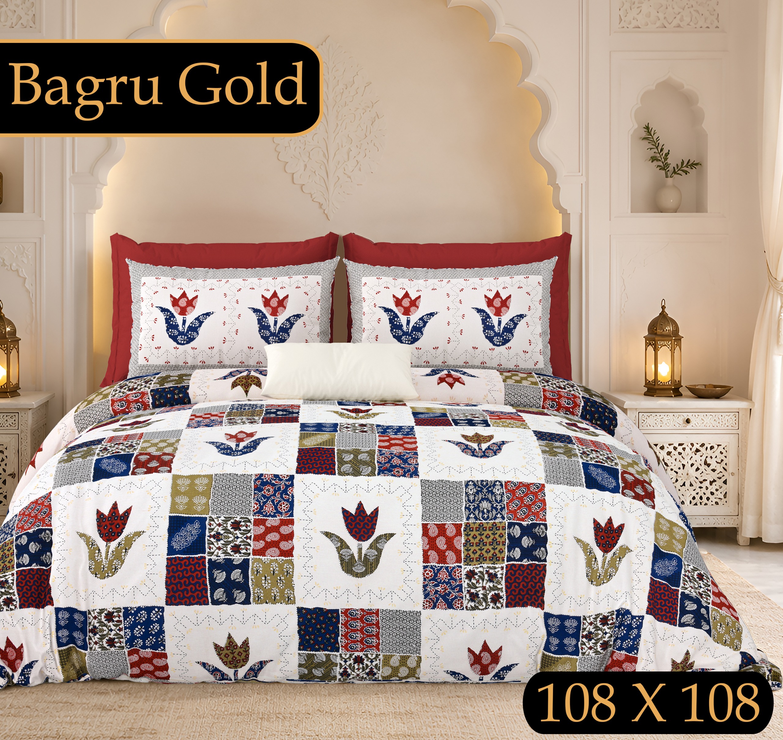 PURE COTTON BAGRU PRINT BEDSHEET D