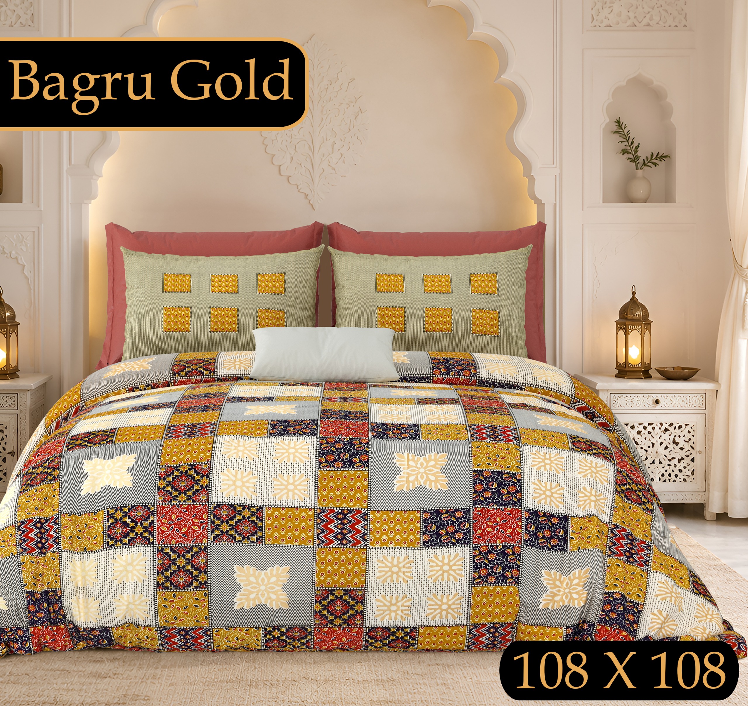 PURE COTTON BAGRU PRINT BEDSHEET F