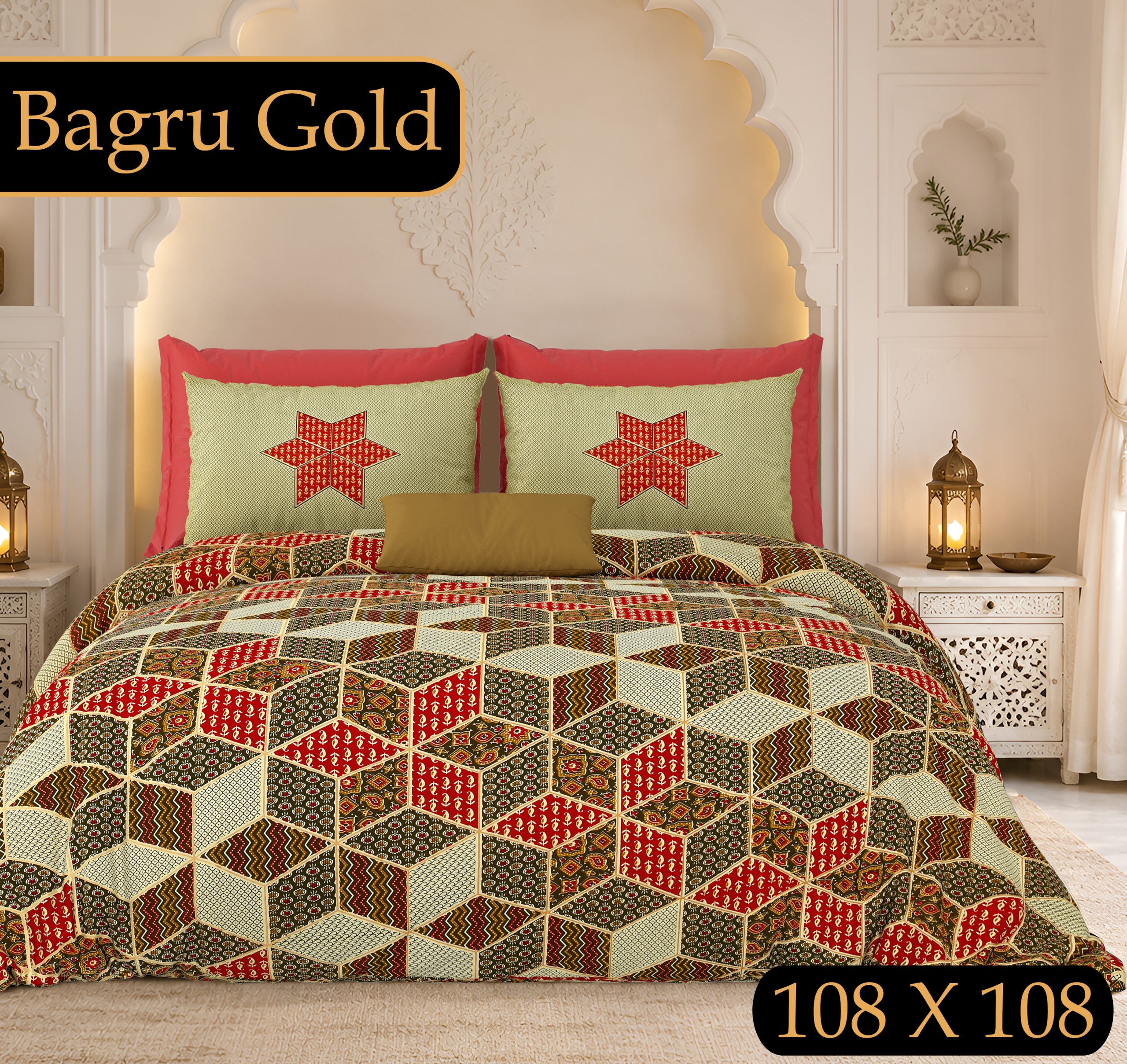 PURE COTTON BAGRU PRINT BEDSHEET E