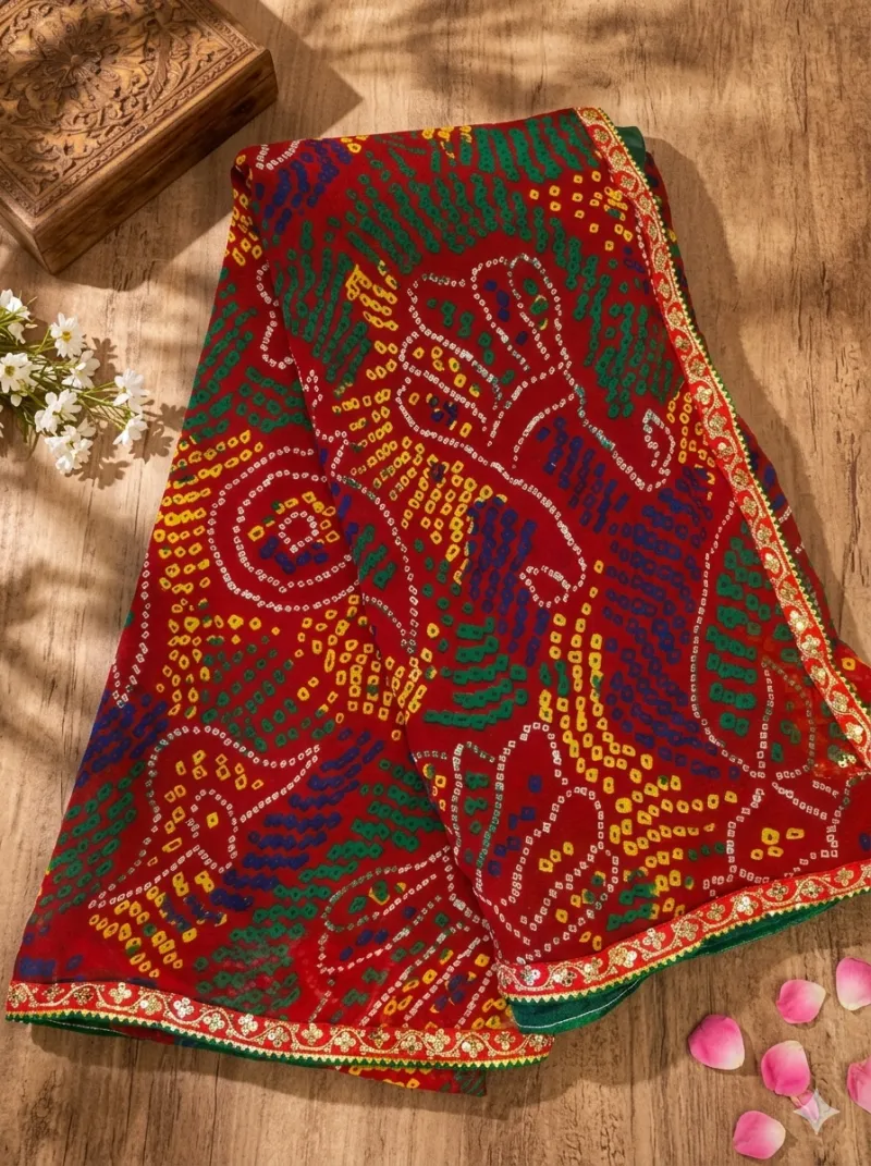 SHEKHAWATI BANDHNI GEORGETTE SAREE