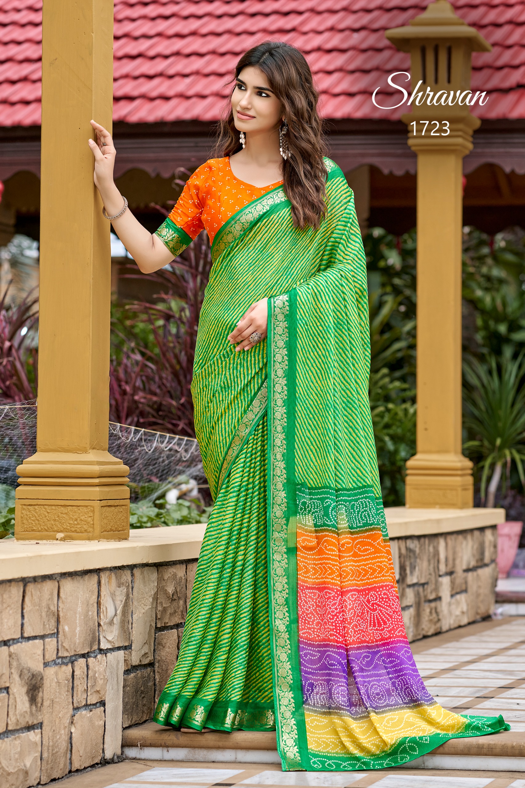 SAWAN SPECIAL: LEHRIYA BANDHEJ SAREE