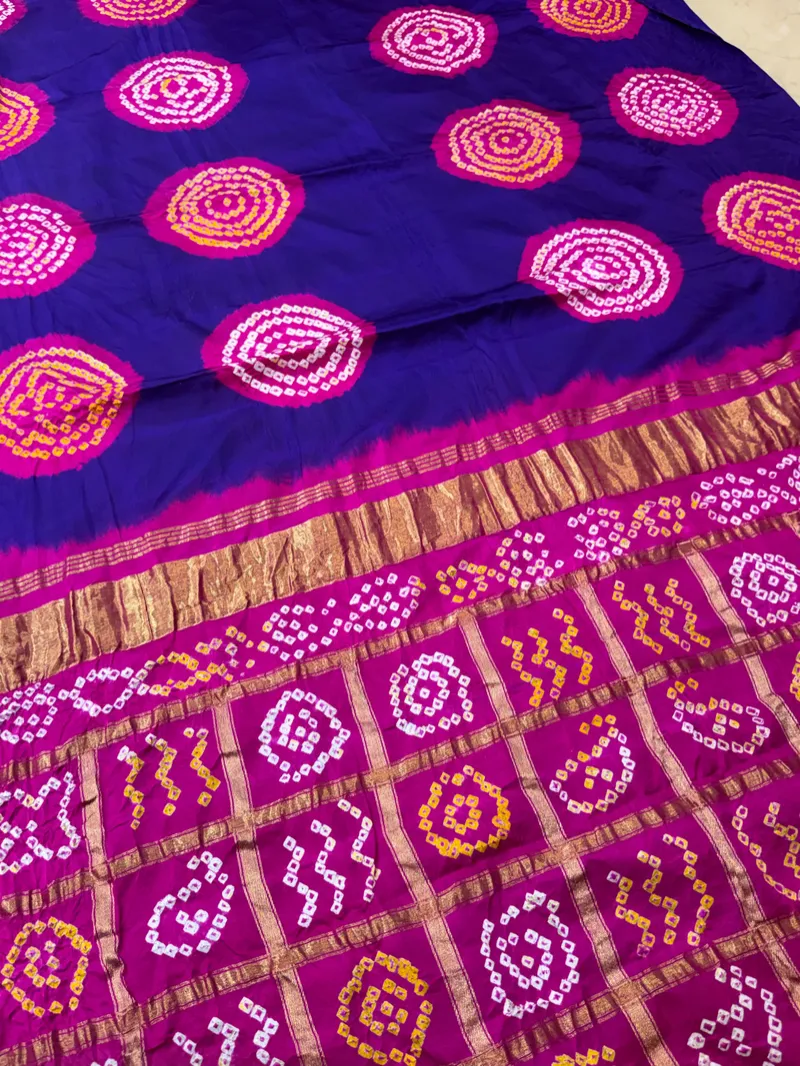 Pure Modal Gajji 3D Saree with Ghatchola Pallu