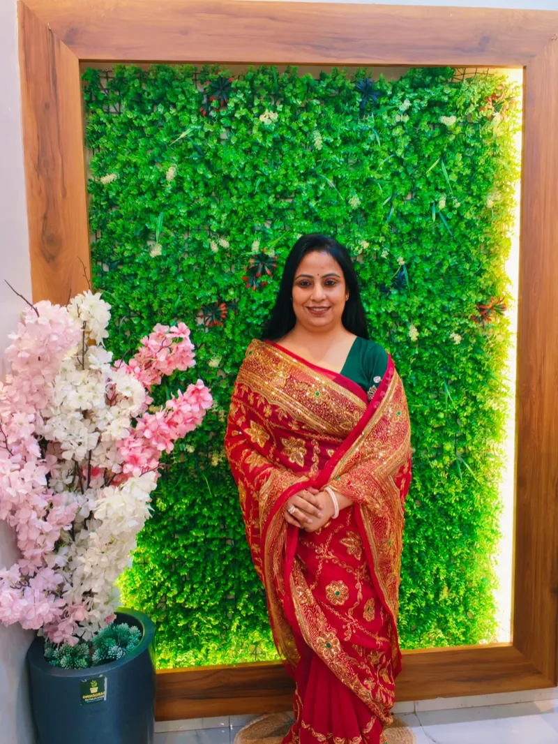 Karwa Chauth Special Rajputi Jalwork Saree