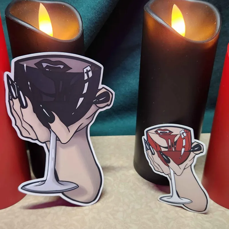 Vampire Wine Glass Stickers