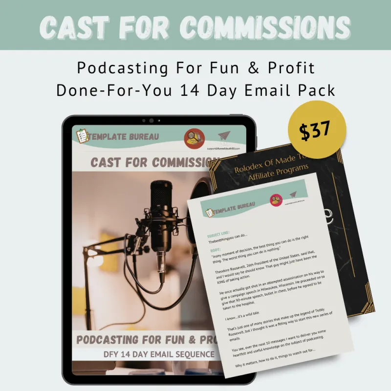 Cast For Commissions Email Pack
