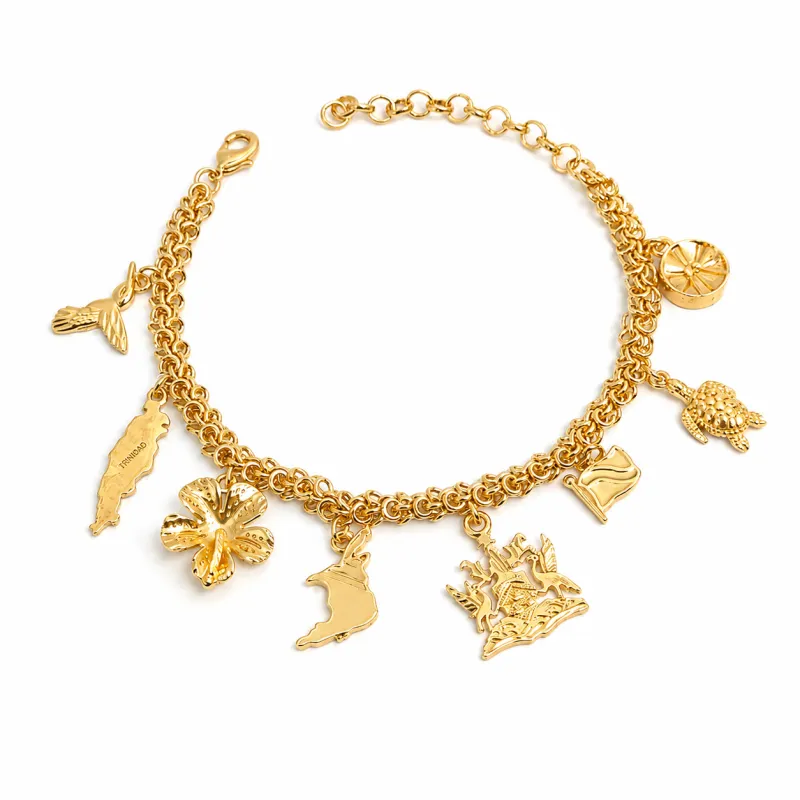 Trinidad Plain Charm Gold Bracelet
