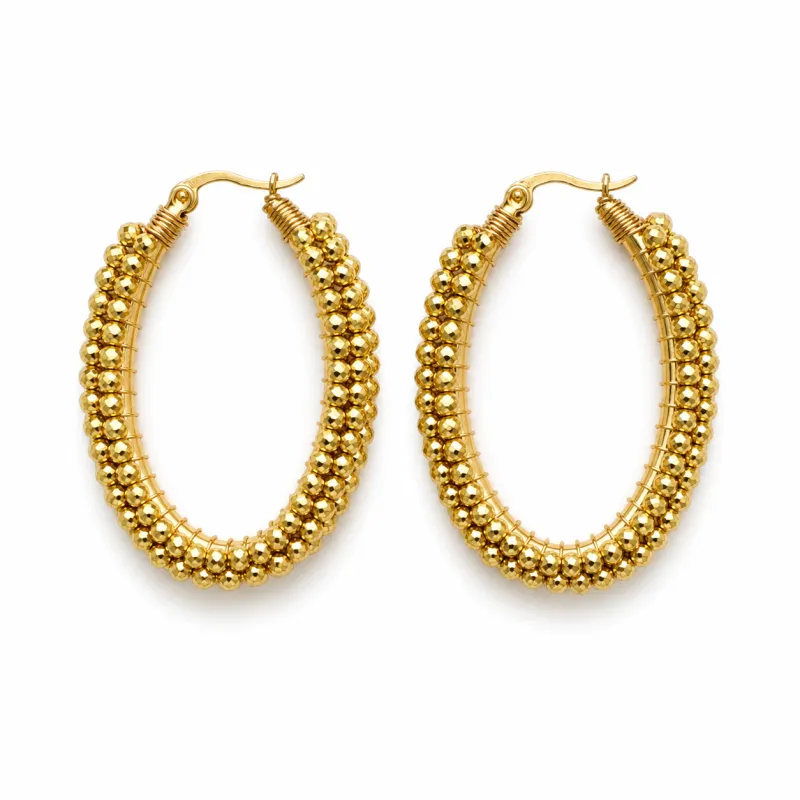 Large Mixed Gold Hoop Earrings