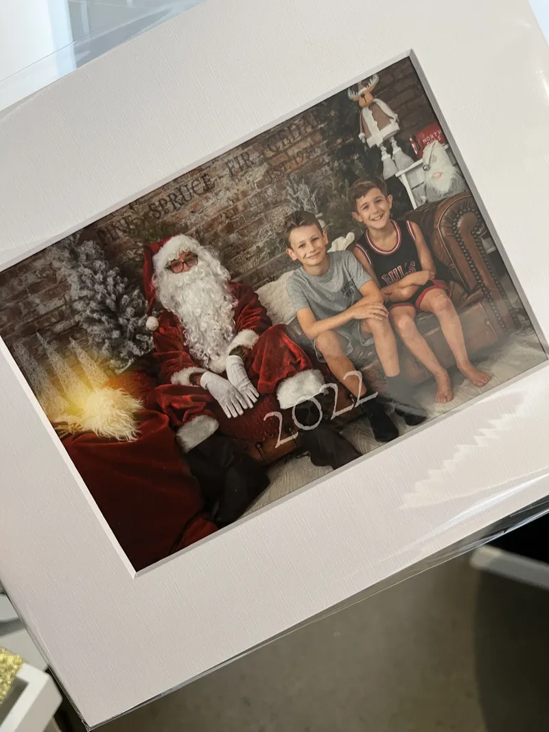 Family photo with Santa
