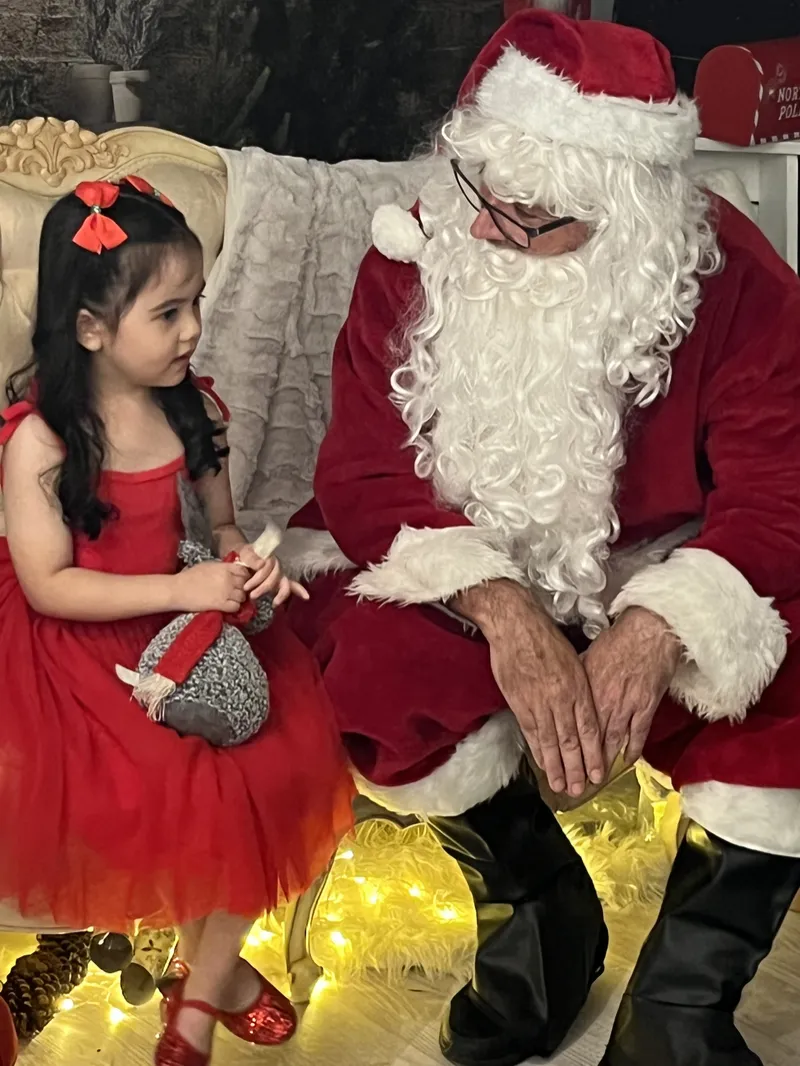 Little girl with Santa