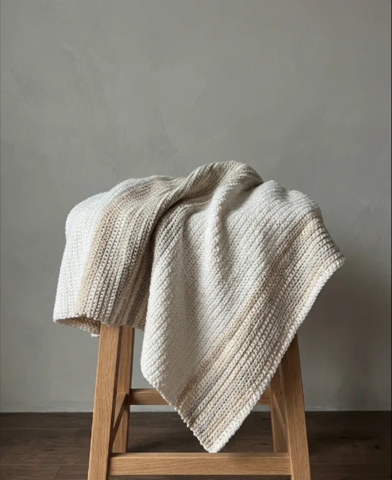 Fen Wainscot Moth Tan Gradient Baby Blanket