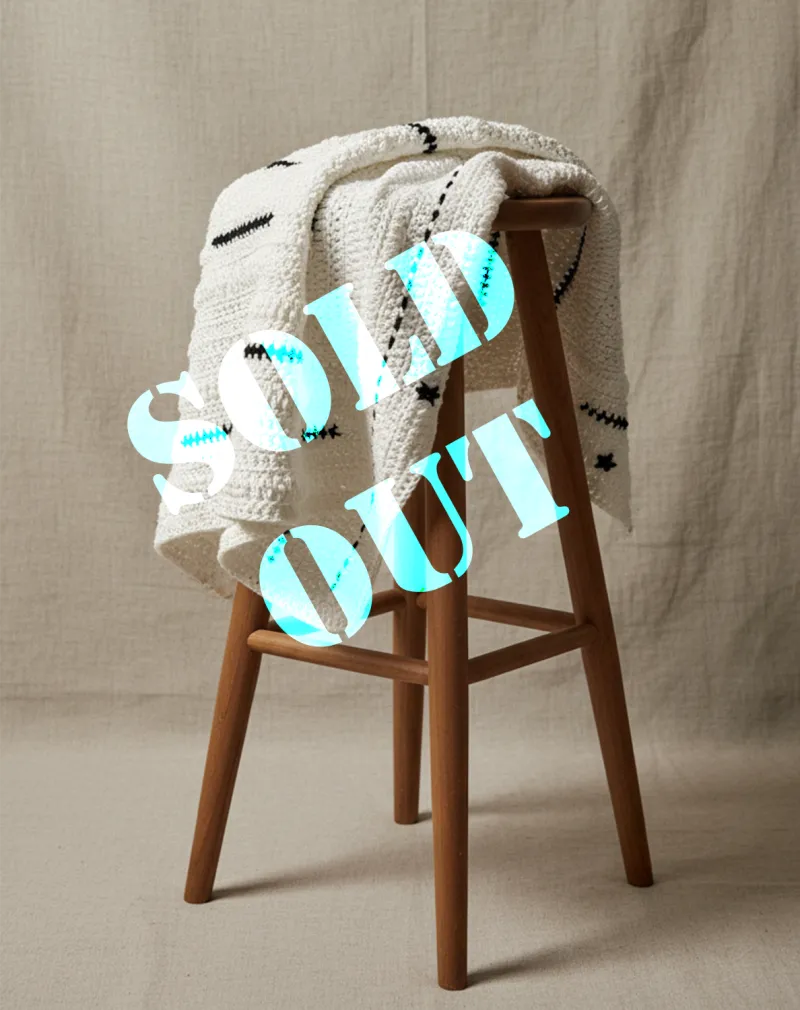 Ermine Moth White Baby Blanket