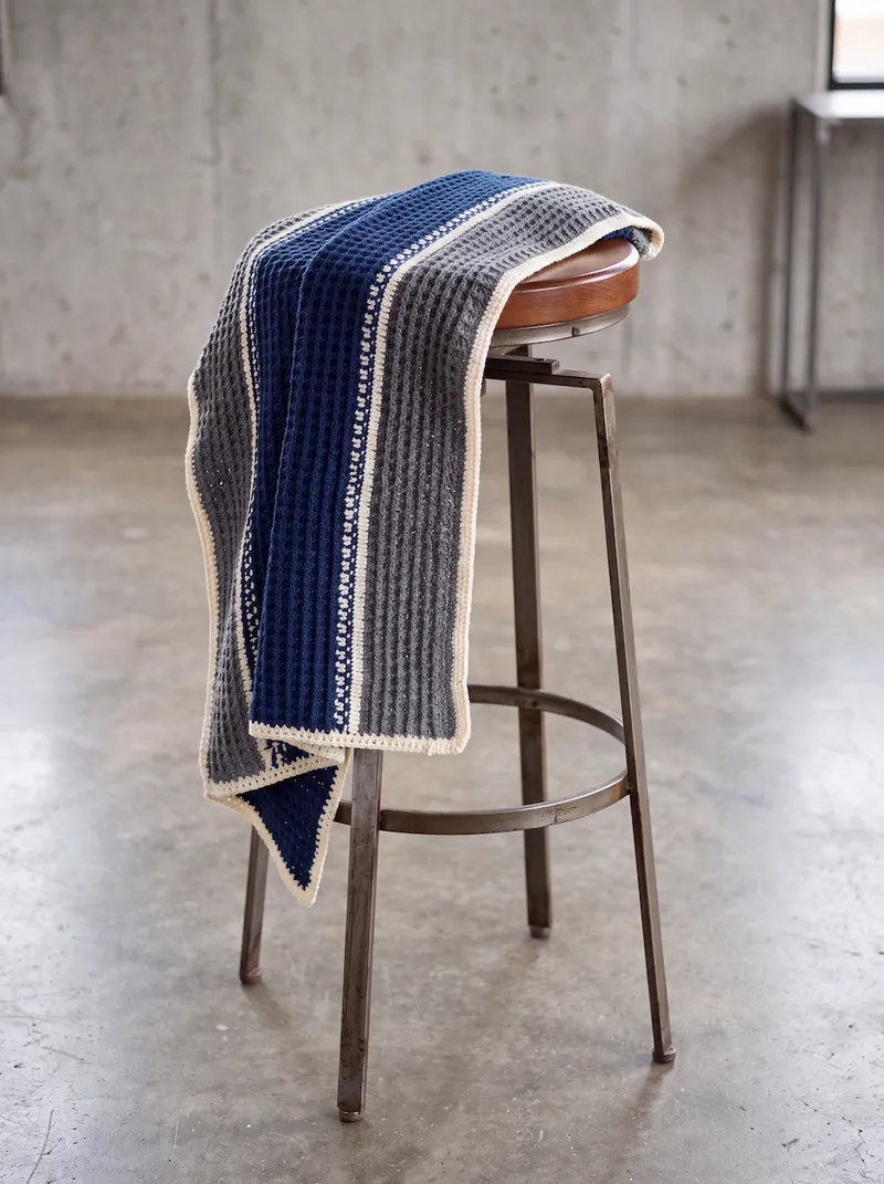 Bluewave Butterfly Navy Baby Blanket
