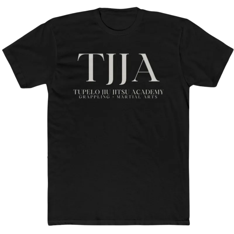 TIJA Logo Tee | Minimalist Monogram Shirt, Black Crewneck