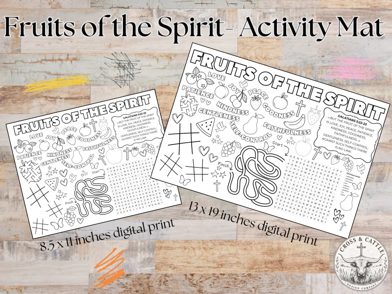 Fruits of the Spirit Placemat Digital Download