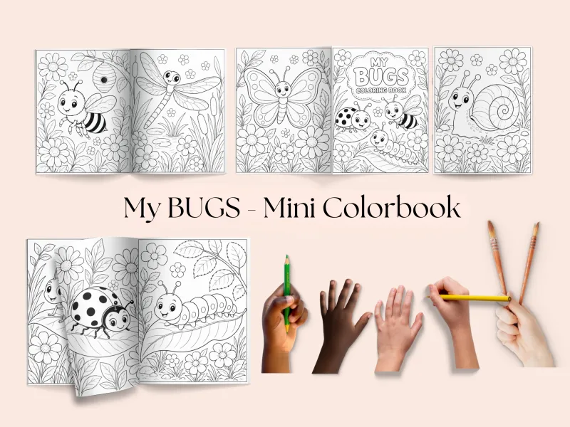 Mini Color Book Download- My Bugs
