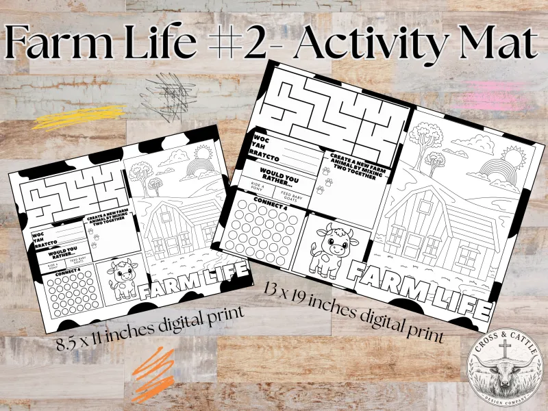 Farm Placemat #2 Digital Download