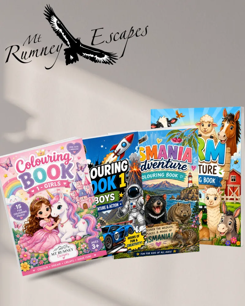 Mt Rumney Escapes Tasmania Colouring Books for Kids