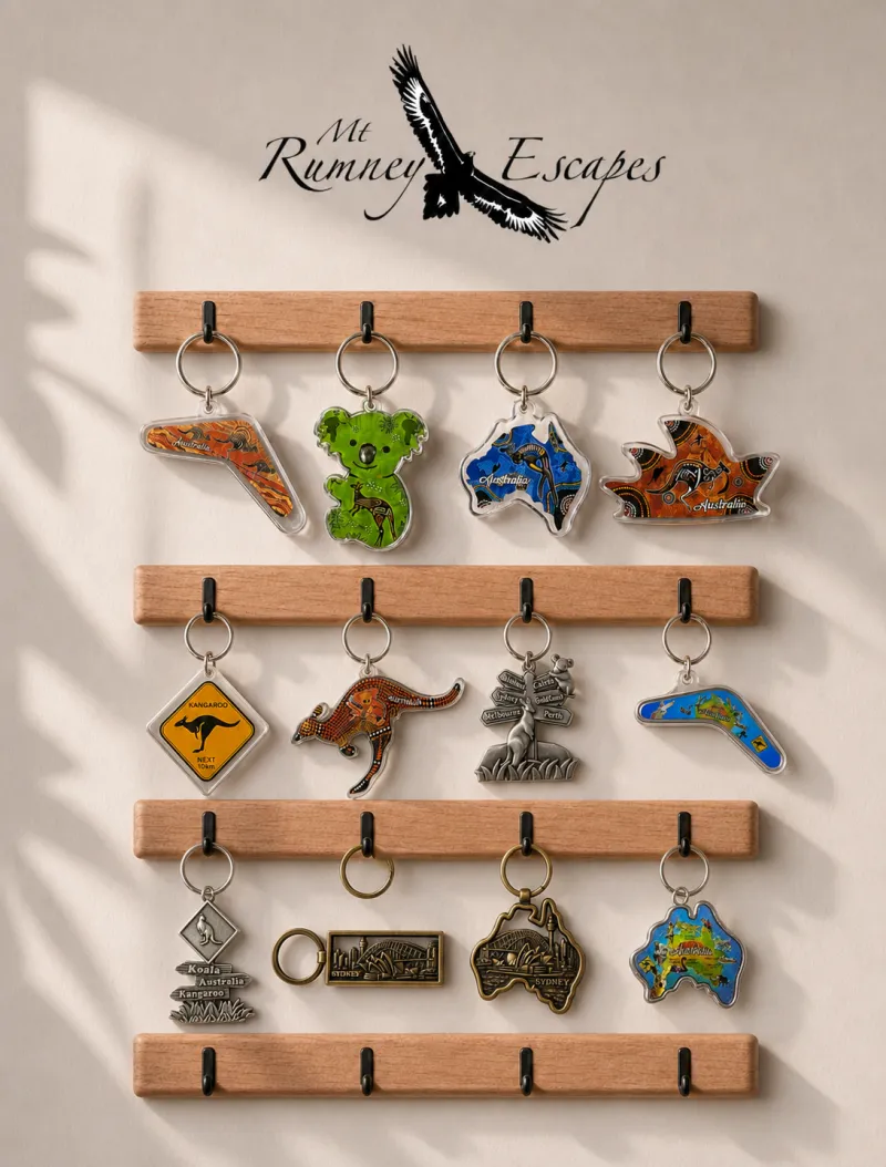 Australian Souvenir Keyrings – Metal & Plastic Designs