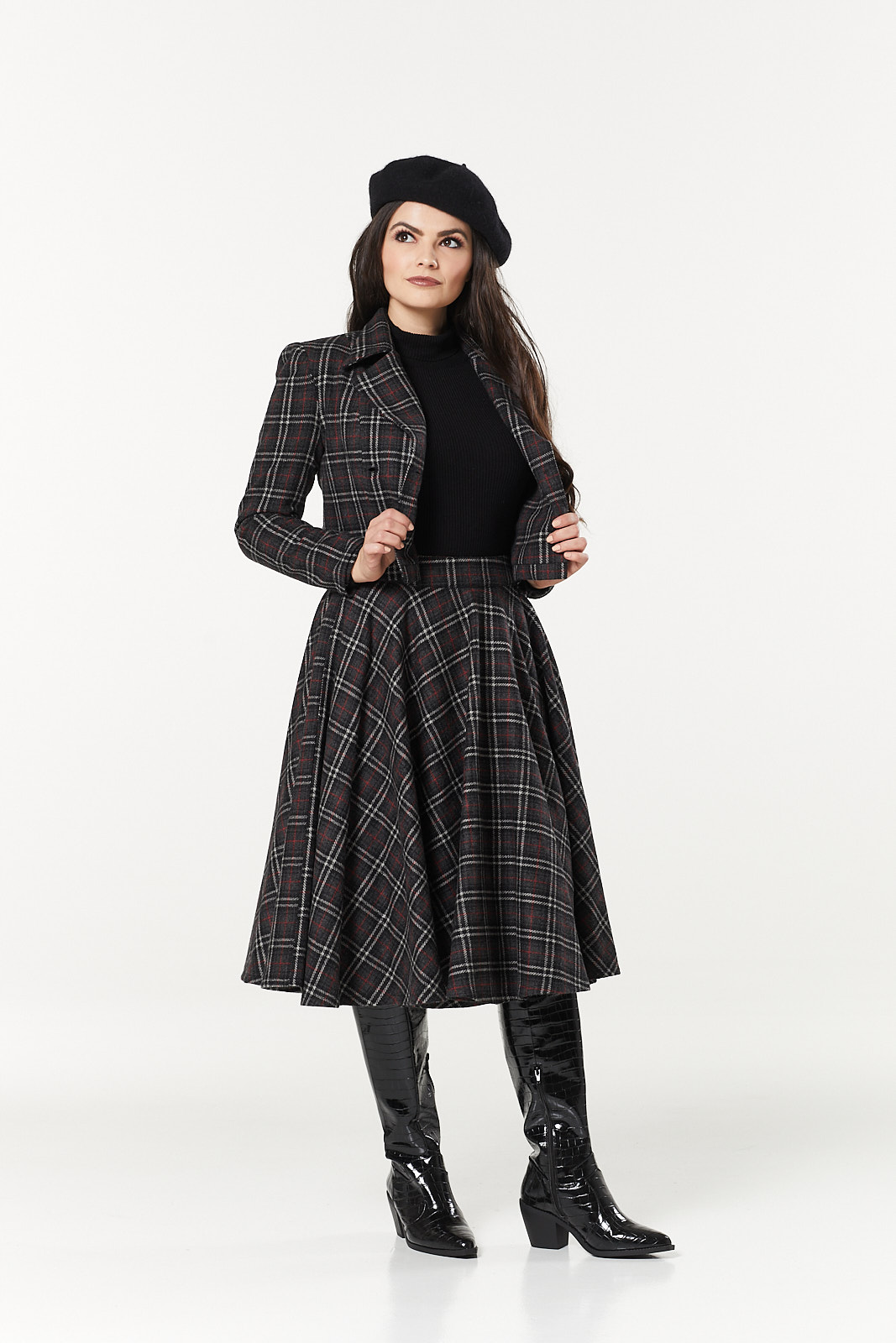 Sophie Charcoal Circle Skirt