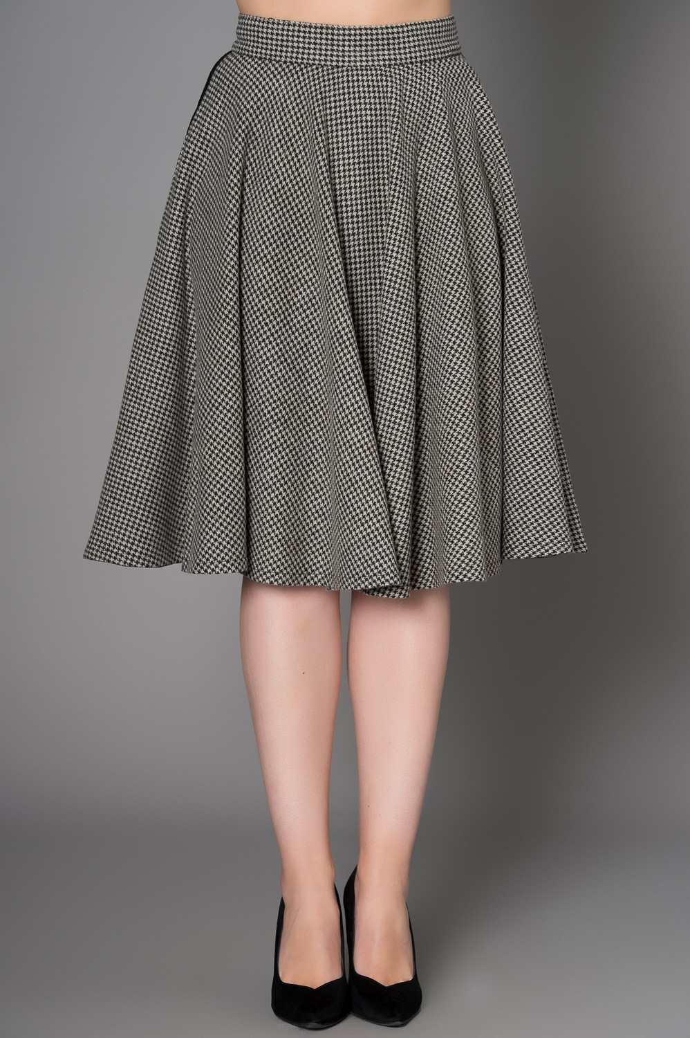 Sophie Houndstooth Circle Skirt
