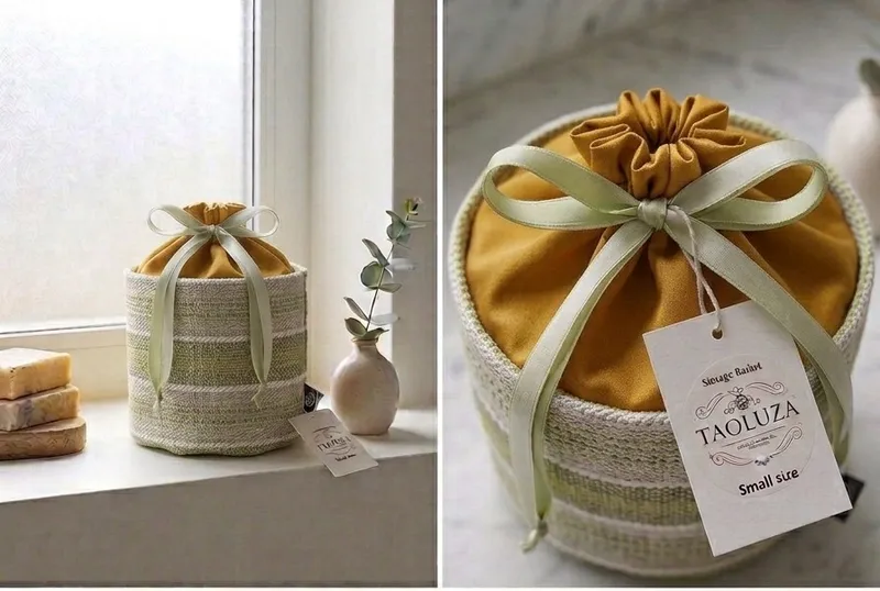 Basket S-green/yellow
