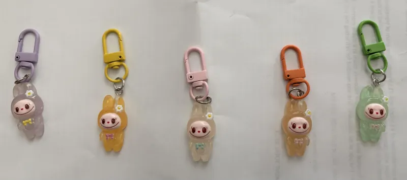 Labubu backpack night-light charm/keychain