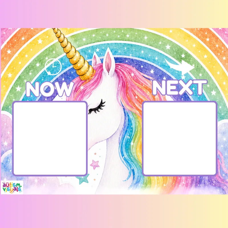 Unicorn Rainbow Now & Next Board