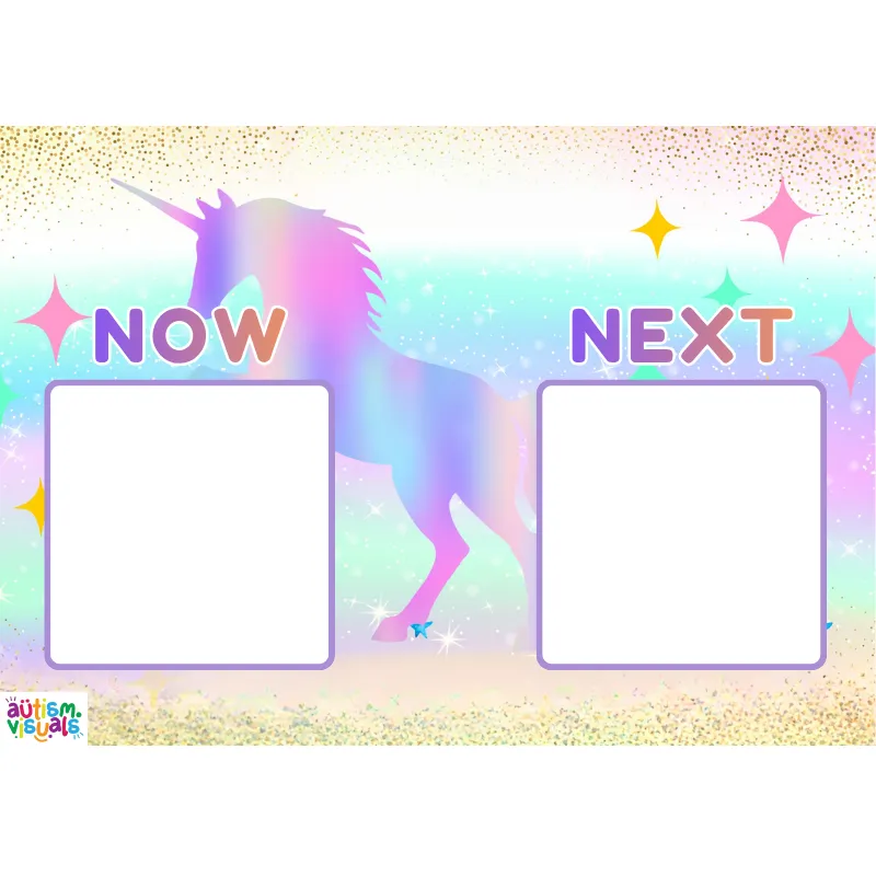 Unicorn Gold Sparkle Now & Next Board