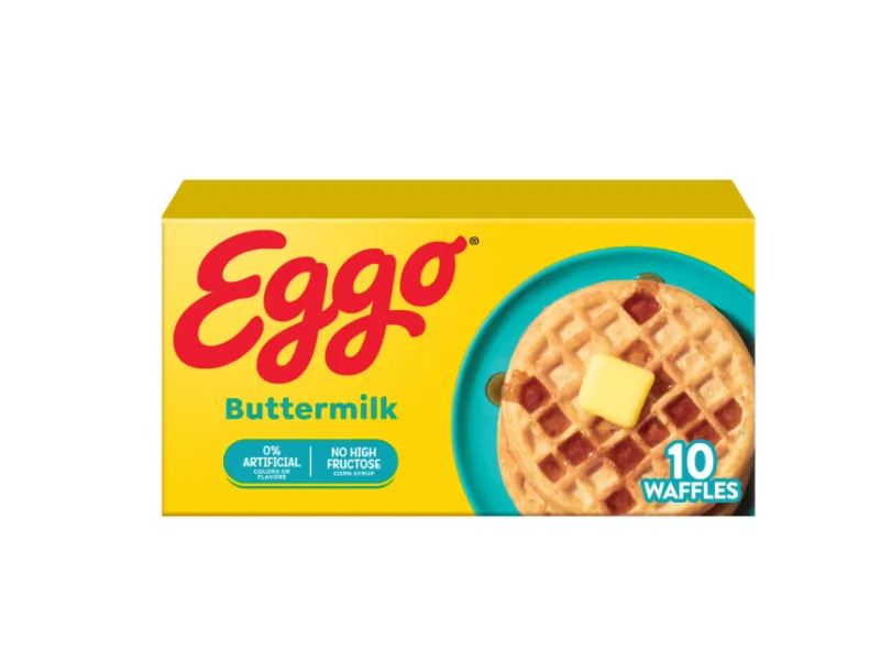 Eggo Buttermilk Waffles, Breakfast Food, 12.3 oz, 10 Count (Frozen)