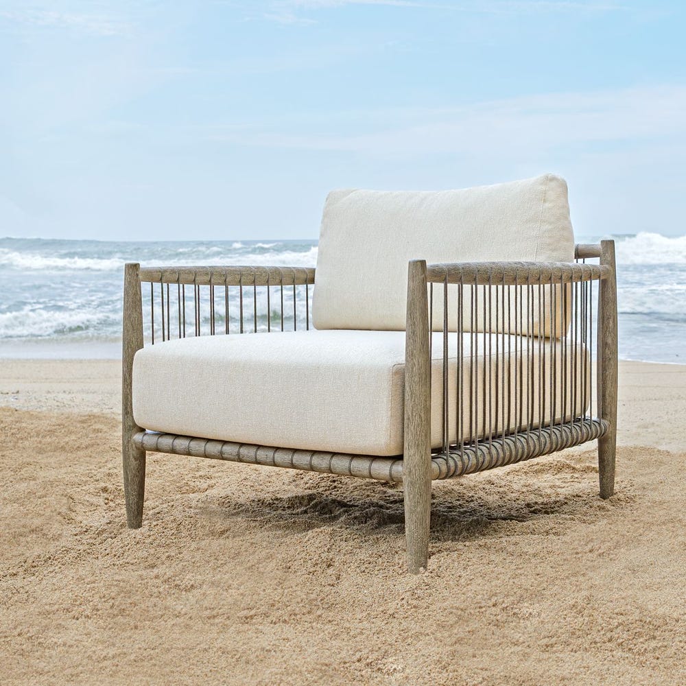 Borneo Outdoor Lounge Chair, Oyster