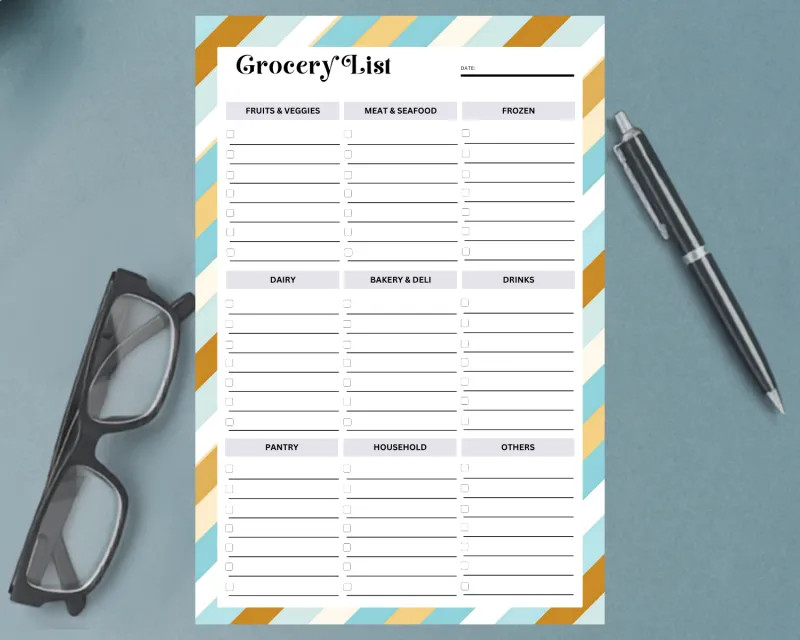 Honeybee Gnome Garden Grocery List Notepad