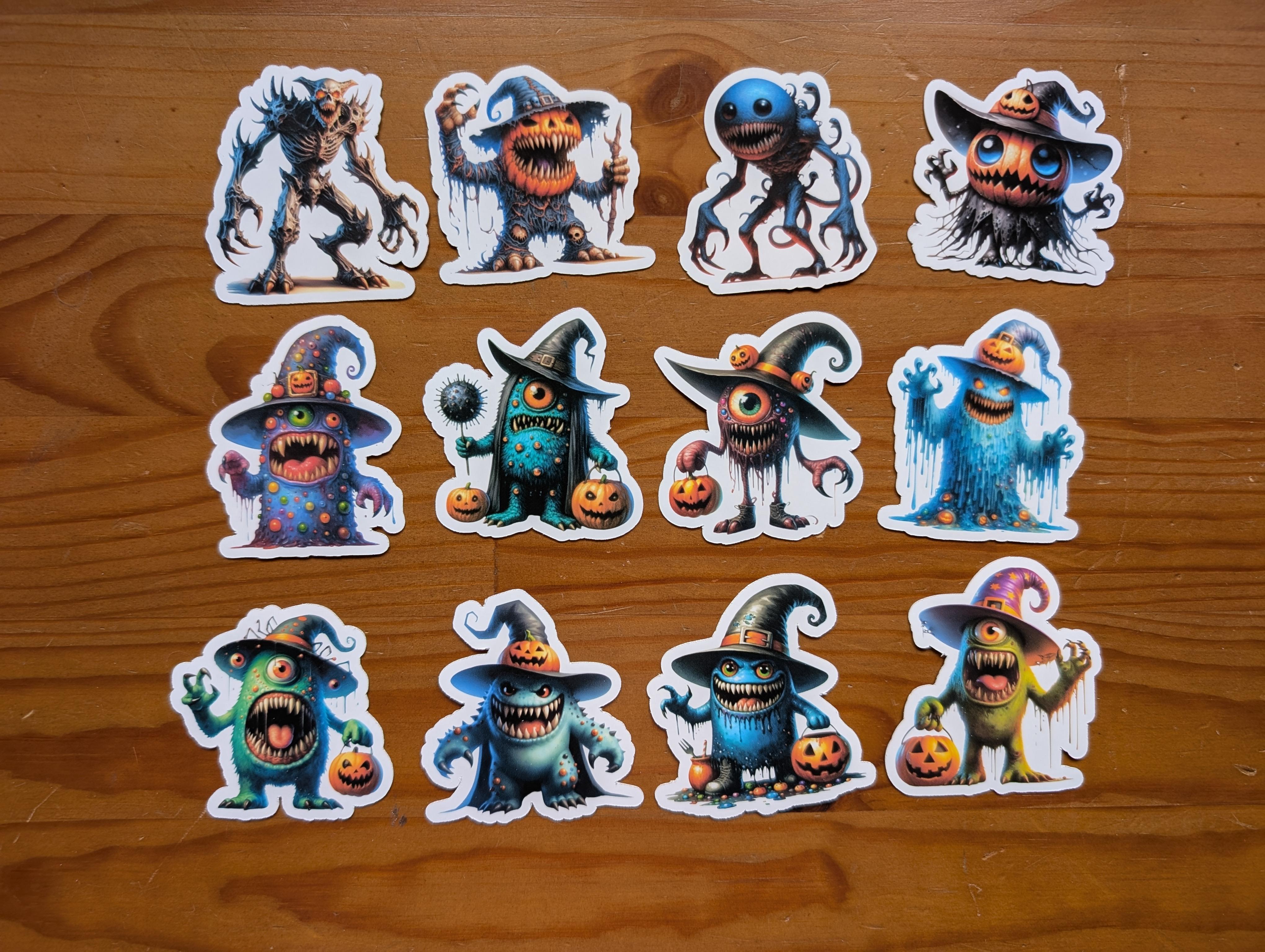 Scary Monsters Halloween Sticker Pack