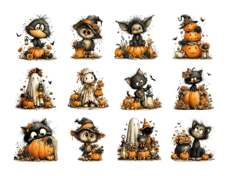 Whim Halloween Animals Sticker Pack