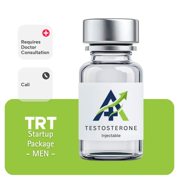 TRT CALI Men's Startup Package 60 days (Consult, Labs, Cypionate 200mg/mL 10mL + Anastrozole 24×1mg)