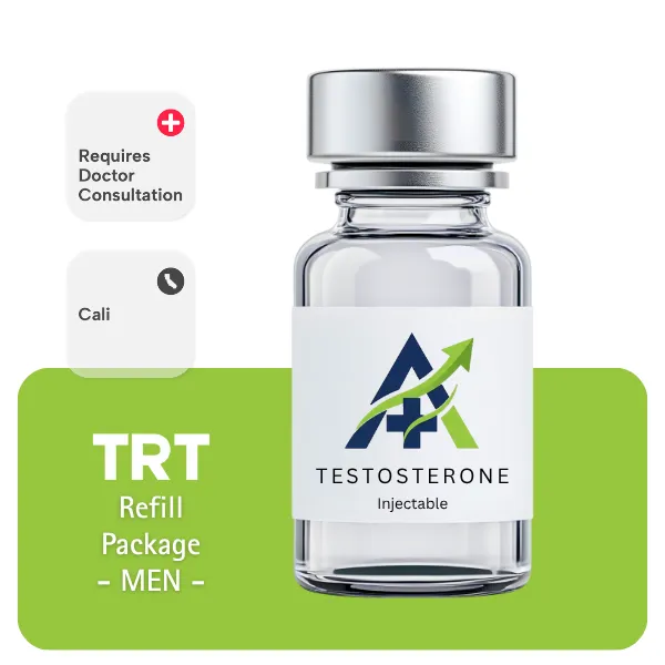 TRT CALI  Men's Refill Package 60 days (Cypionate 200mg/mL 10mL + Anastrozole 24×1mg)