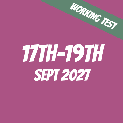 17-19th September 2027 - Mock Working Test Workshop - with Sam
