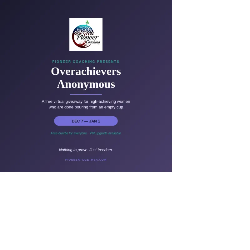 Overachiever's Anonymous Giveaway 2026