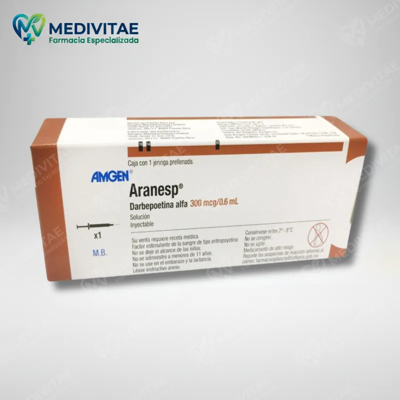ARANESP DARBEPOETINA ALFA 300 MCG / 0.6 ML CAJA CON 1 JERINGA PRELLENADA