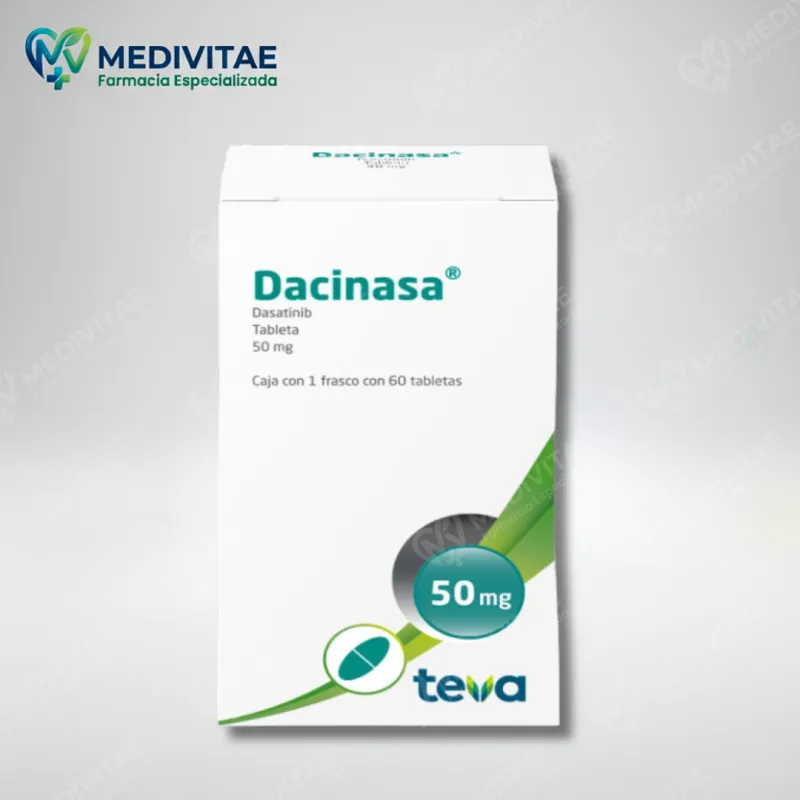 DACINASA DASATINIB 50 MG CAJA CON FRASCO CON 60 TABLETAS