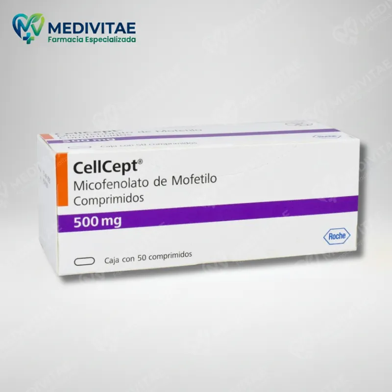 CELLCEPT MICOFENOLATO DE MOFETILO 500 MG CAJA CON 50 COMPRIMIDOS