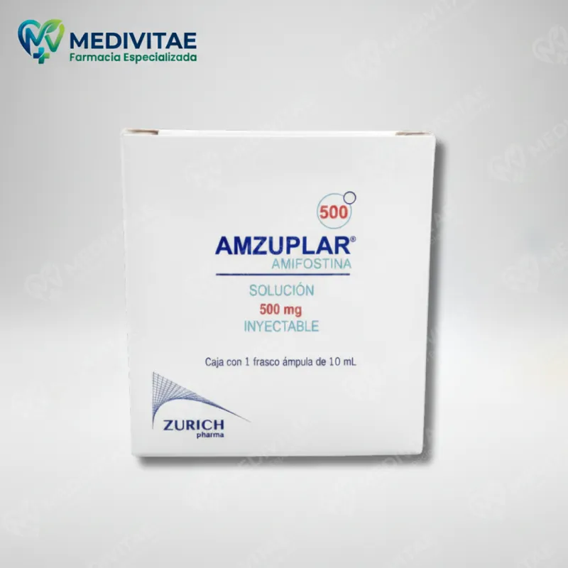 AMZUPLAR® 500 mg / 10 ml (Amifostina) - Caja con 1 Frasco Ámpula Sol. Inyectable