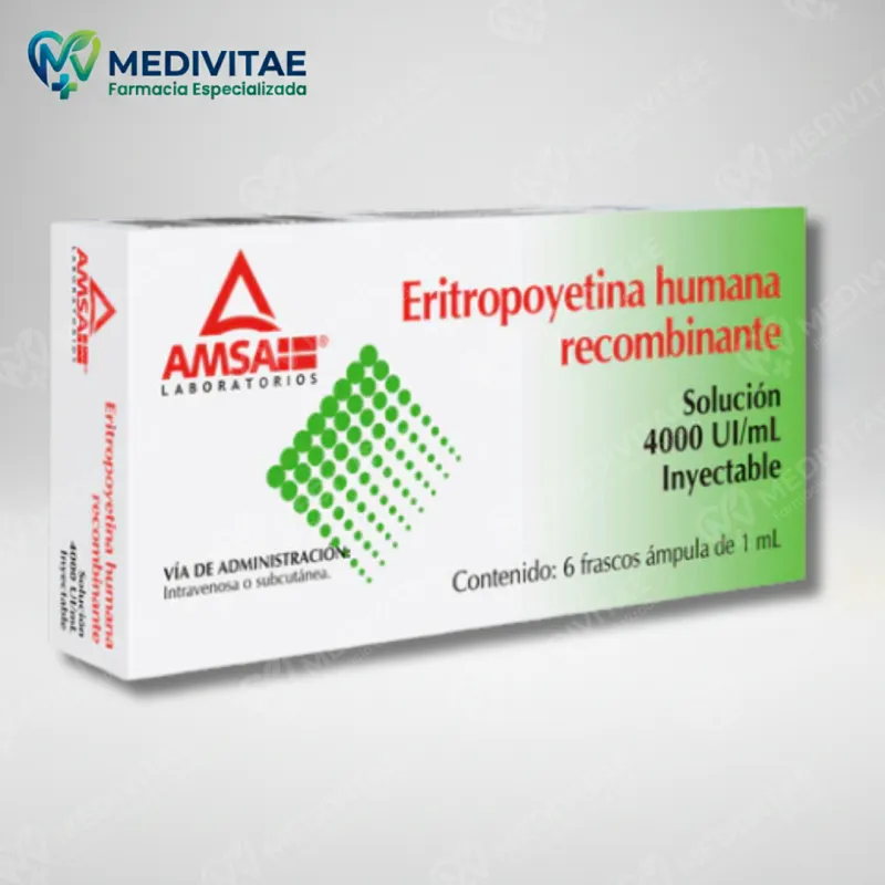 Eritropoyetina humana recombinante 2000 UI/mL Solución Inyectable, AMSA