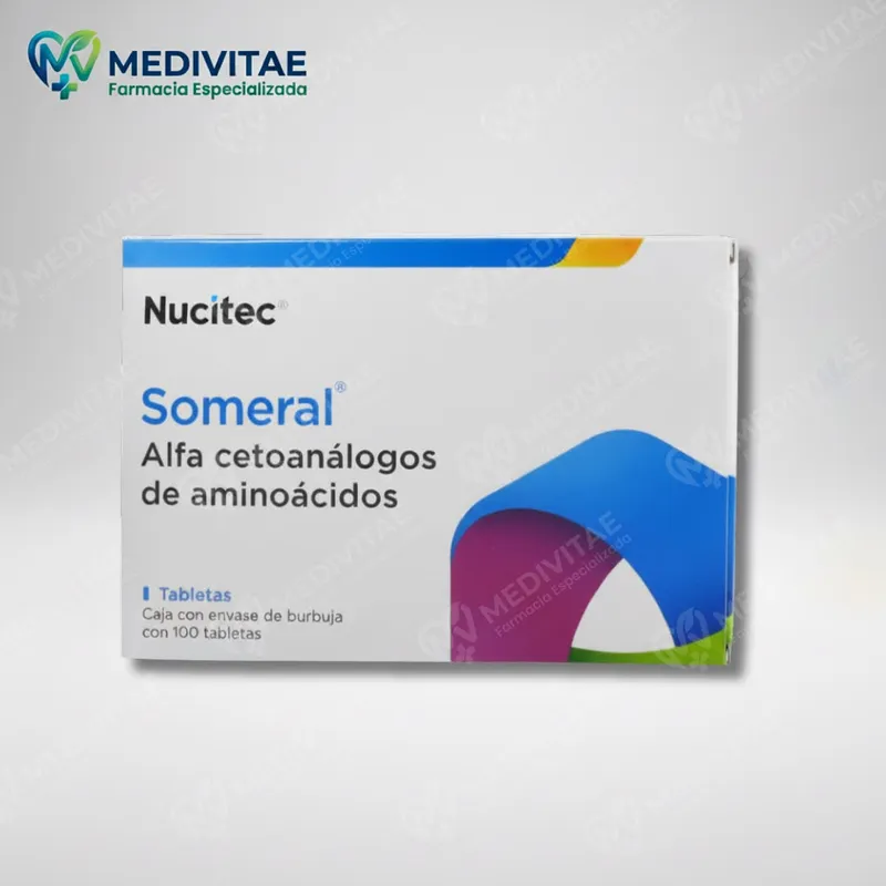 SOMERAL® (Alfa Cetoanálogos de Aminoácidos) - Caja con 100 Tabletas